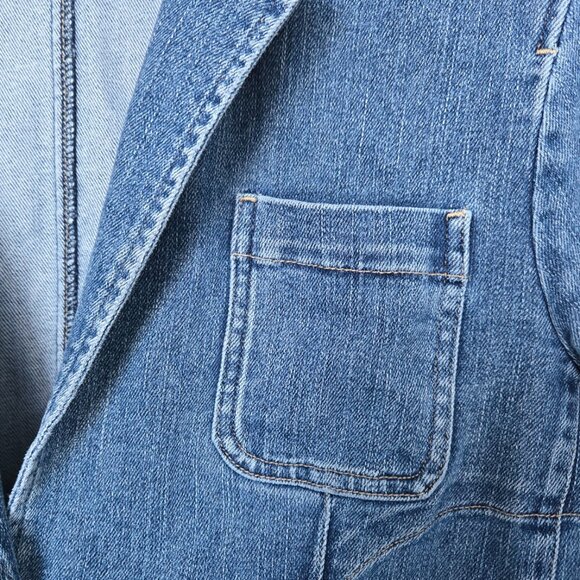 Jones New York Country Essentials Stretch Denim Blazer Size 12 - Picture 4 of 9